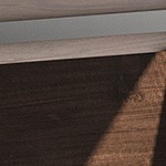 light oak top plate + dark cabinet body wheeled model