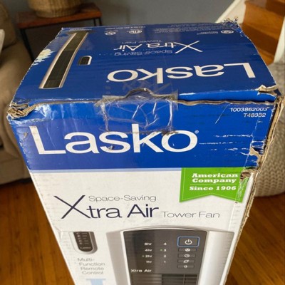 Lasko T48332 Xtraair 48 Inch 3 Speed Quiet Widespread Oscillating Home  Tower Fan With Remote, Electronic Controls, 8 Hour Timer, And Nighttime  Setting : Target
