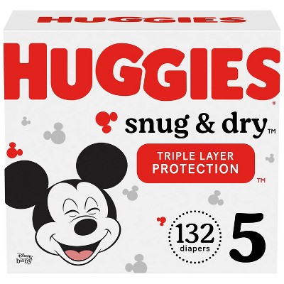 Image of Huggies Snug & Dry Baby Disposable Diapers Huge Pack - Size 5  - 132ct