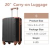 Sapphtopaz Carry-On/Checked Luggages,ABS Hardshell Luggage with Double Wheels, Expandable Lightweight TSA Lock Suitcase - 2 of 4
