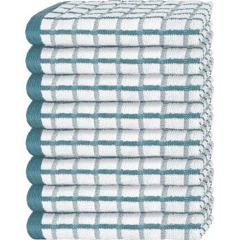 White Classic 100% Cotton Checkered Design Kitchen Towel Set