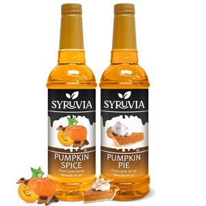 Syruvia Variety Pack - Pumpkin Spice & Pumpkin Pie Syrup 25.4 Fl oz (2-Pack) - 1 of 4
