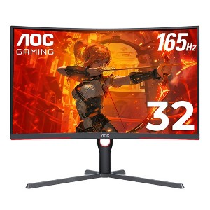 AOC CQ32G3SE-B 31.5" 2560x1440 165Hz Curved Gaming Monitor - Certified Refurbished - 1 of 4