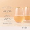 Twine Rose Wine Glasses Set, Gold Rimmed, Set of 2 - 2 of 4
