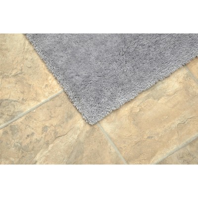 Platinum Gray Washable Nylon Bathroom Carpet