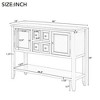 CAVINAS Modern Console Table with 4 Small  Drawers and 2 Large Cabinets,46 inch Rectangle  Entryway Table for Living Room,Hallway - 3 of 4