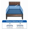 Lusimo Twin XL Metal Platform Bed Frame with Fabric Upholstered Headboard Easy Assembly - 4 of 4
