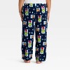Toddler Grinch Print Fleece Holiday Matching Family Pajama Sets - Navy Blue - 3 of 4