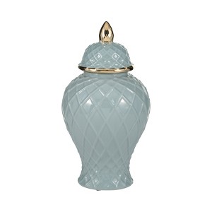 Temple Jar with Lid - Ceramic Decorative Stoneware for Home, Office, Gift Idea - 1 of 4