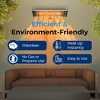 SereneLife 1500W Wall-Mounted Patio Heater with Remote, Electric Infrared Outdoor Space Heater 26"x8" Black SLOHT28, 1 Count - 4 of 4