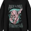 Vintage Reaper Flame Butterfly Distressed Men's Black Graphic Crew Neck Sweatshirt - 2 of 3