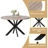 PAKASEPT 47.2" Mid-century Round Dining Table with Cross Leg, Modern Kitchen Table for 1-4 People - 4 of 4