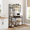 Yaheetech 71"H Large Baker's Rack with Hutch and Wine Rack - 2 of 4