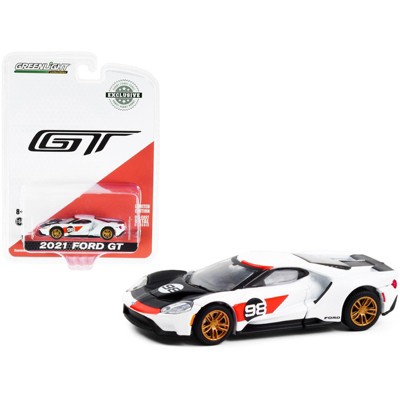 2021 Ford GT #98 White "Heritage Edition" (Miles - Ruby 1966 24H Daytona MKII Tribute) 1/64 Diecast Model Car by Greenlight