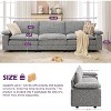 TYBOATLE 122" Leather Sectional Sofa Set, Comfy Modular Couch with Chairs, Deep Seat & Adjustable Armrest for Living Room, Apartment, Office, Studio - 2 of 4