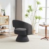 Swivel Accent Chair Armchair, Round Barrel Chair in Fabric for Living Room Bedroom - 2 of 4
