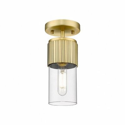 Bolivar - 1 Light Flush Mount In Industrial Style-8.75 Inches Tall and 4 Inches Wide