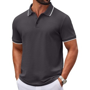 COOFANDY Men' s Polo Shirts Classic Short Sleeve Polo T Shirts