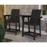 Moore 3pc POLYWOOD Patio Counter Chair Set with Connecting Table - Project 62™

