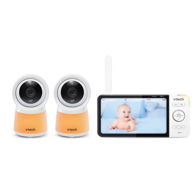VTech Video Monitor with 2 fixed 5&#34; Smart Full HD Camera RM5754-2, 1 of 12