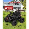 Black 24V Kids Electric Ride On Car For Big Kids With 4WD Four Motors Adjustable Seat Remote Control Music And Led Lights For Outdoor Fun Black - 3 of 4