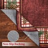 Christmas Area Rug Washbale Rug Plaid Rug with Pinecorn Xmas Rug - 4 of 4