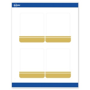 Avery 4" x 3-1/3" Labels, Gold Double-Dipped Edge, 40 ct - 1 of 4