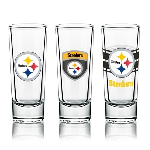 NFL Shot Glass, 6-Pack Set, with Multiple Designs - Pittsburgh Steelers - 1 of 1