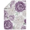 Sweet Jojo Designs Girl Toddler Bedding Set Peony Floral Garden Purple Ivory and Green 5pc - 4 of 4