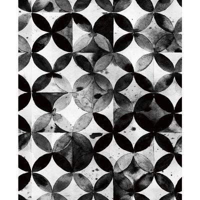 RoomMates Paul Brent Moroccan Tile Peel and Stick Wallpaper Black
