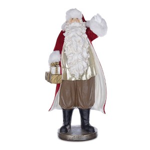Santa With Packages Resin Figurine – 17 Inch Height – Holiday Tabletop Decor – By Melrose - 1 of 3
