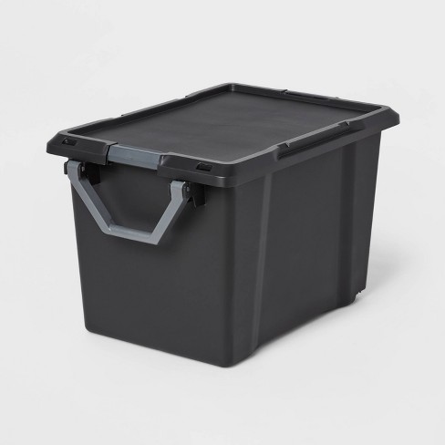 Stackable Storage Container, Dark Grey - 30 Compartments