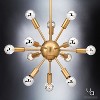 Urban Ambiance Luxury Modern Modern Chandelier,  22"H x 14-1/8"W,  Brushed Bronze Finish, UHP2521 - 4 of 4