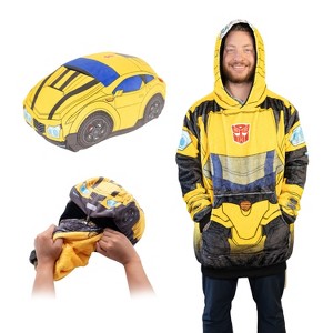 Hasbro | Transformers Bumble Bee Snugible 2-in-1 Blanket Hoodie & Pillow - 1 of 4