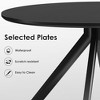 Infurnic Coffee Tables, Modern Dining Table with four sturdy table legs, Round Table for Kitchen or Living Room, Black, 47.2"*47.2"*29.5" - 3 of 4