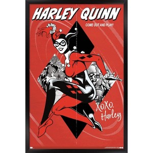 Trends International DC Comics - Harley Quinn - Come Out And Play Framed Wall Poster Prints - 1 of 4