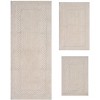 Set of 3 Classy Bathmat Collection Ivory Cotton Tufted Bath Rug - Home Weavers - 2 of 4