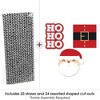 Big Dot of Happiness Jolly Santa Claus Paper Straw Decor - Christmas Party Striped Decorative Straws - Set of 24 - 3 of 4