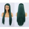 Unique Bargains Women's Long Straight Lace Front Wigs with Adjustable Wig Cap 24" 1 Pc - 3 of 4