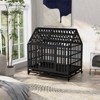 FURNIinspire Pet Crates and Houses Heavy Duty Dog Crate, Durable Versatile and Portable, with 4 Lockable Wheels, Black, 43.3"*29.5"*44.5" - 2 of 4