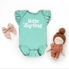 The Juniper Shop Little Darling Flutter Sleeve Bodysuit - 6M - Seafoam - 3 of 4