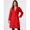 INSPIRE CHIC Women's Notched Lapel Single Breasted Outwear Work Long Winter Coat - 3 of 4