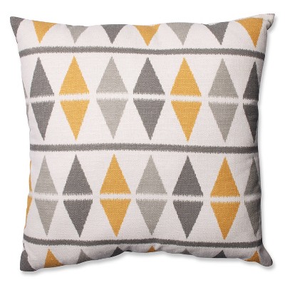 Gray Ikat Argyle Birch Floor Throw Pillow - Pillow Perfect : Target