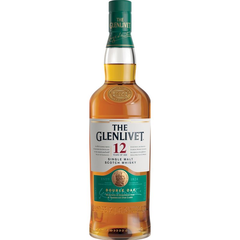 The Glenlivet 12yr Single Malt Scotch Whisky - 750ml Bottle, 1 of 10