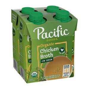 Pacific Foods Gluten Free Organic Low Sodium Free Range Chicken Broth - 32 fl oz/4ct - 1 of 4