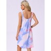 INSPIRE CHIC Women's Soft Sleeveless Short Pleated Wide Strap Sleep Dress with Pockets - 3 of 4
