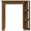 vidaXL Bar Table with Shelf Brown Oak 40.2 in.x19.7 in.x40.7 in. Engineered Wood - 3 of 4