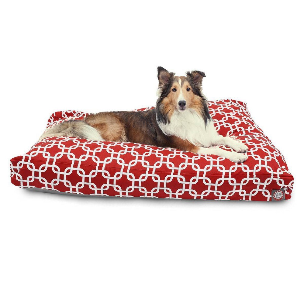 Photos - Bed & Furniture Majestic Pet Links Rectangle Dog Bed - Red - Large - L 
