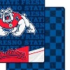 NCAA Fresno State Bulldogs Diagonal Ghost Checker Double Sided Blanket - 2 of 3