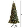 Nearly Natural Frosted Tip British Columbia Mountain Pine Artificial Christmas Tree with 400 Clear Lights, Pine Cones and 882 Bendable Branches - 2 of 4